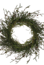 Large Larix and Rattan With Pinecones Wreath