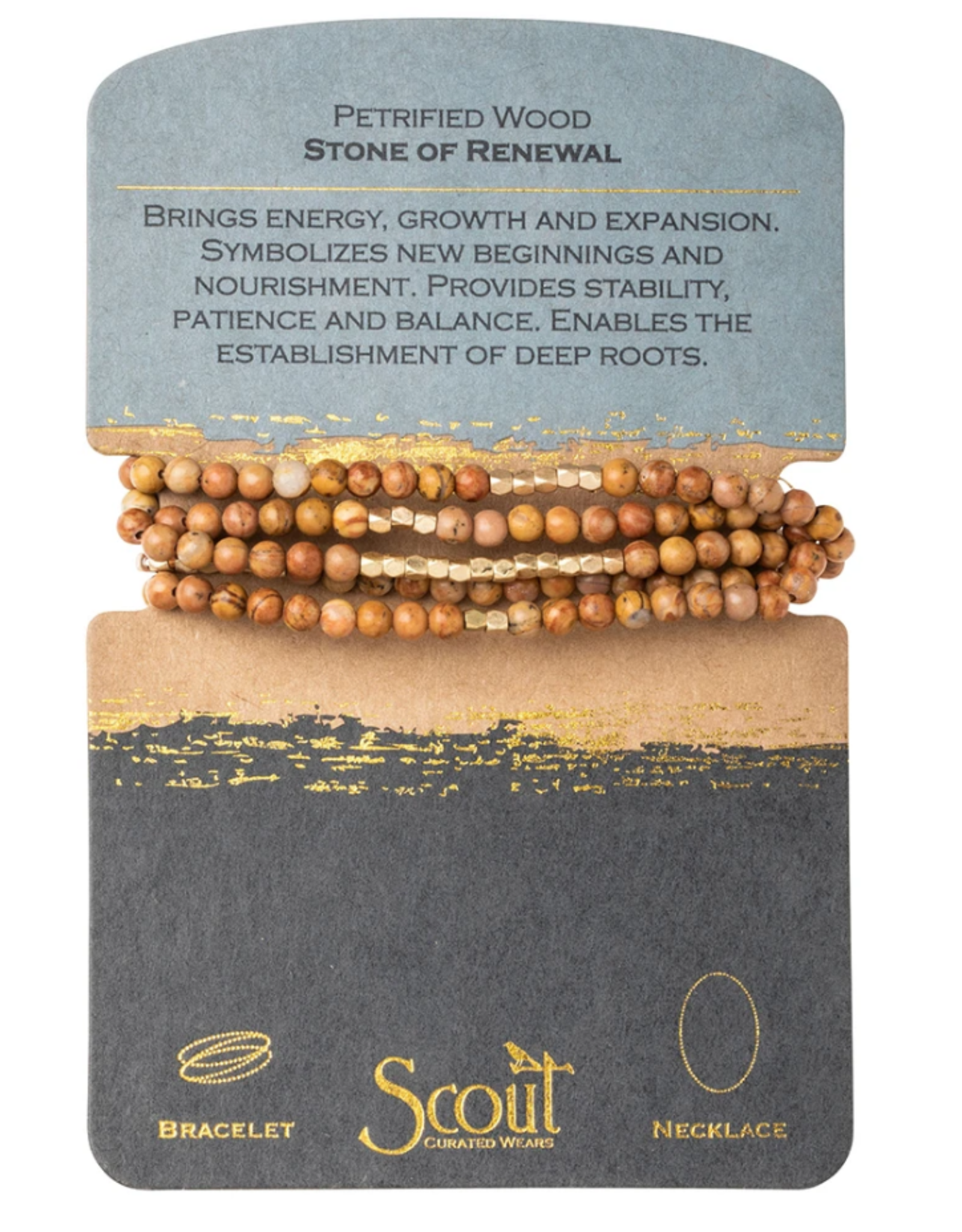 Bracelet Necklace Stone of Renewal Petrified Wood