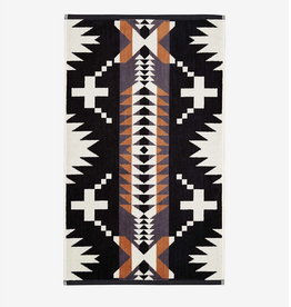 PENDLETON TOWEL HAND JACQUARD SPIDER ROCK BLACK