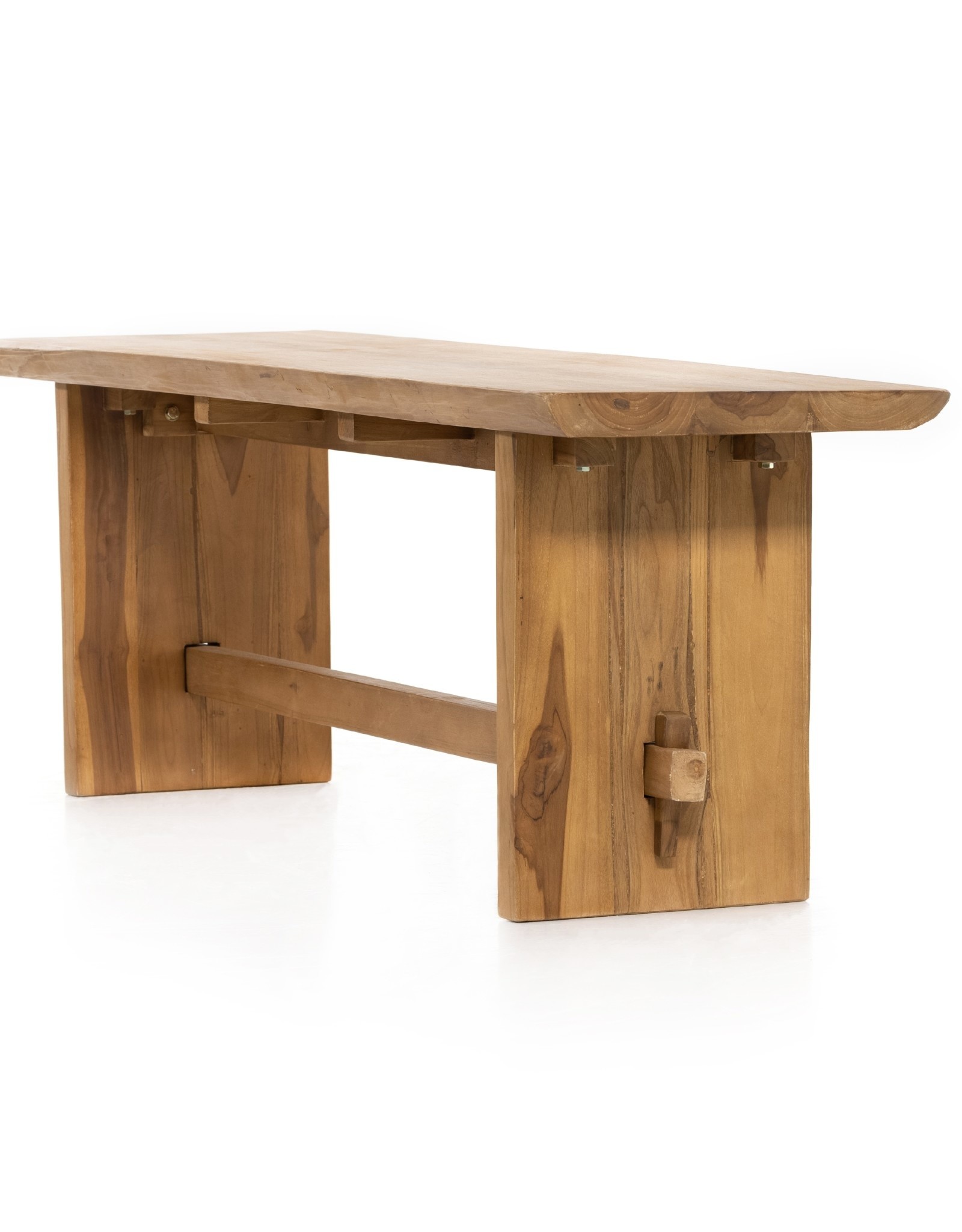 Saban Outdoor Natural Teak Bench