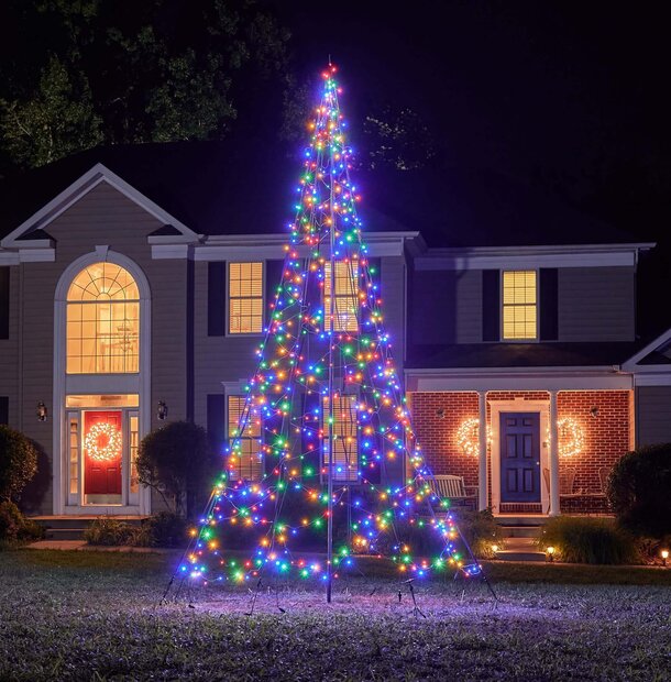 Fairybell | 13ft | 640 LED lights | Including pole | Multicolor