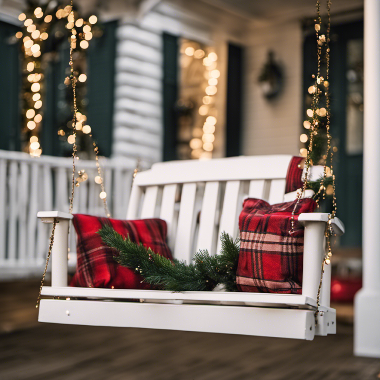 Hang ornaments from the ceiling for a festive touch. Use fishing