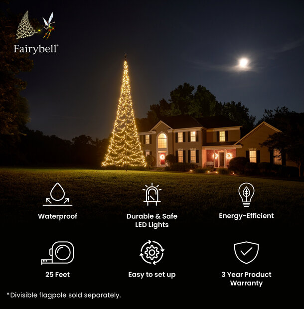Fairybell | 25ft | 1,500 LED | Warm white