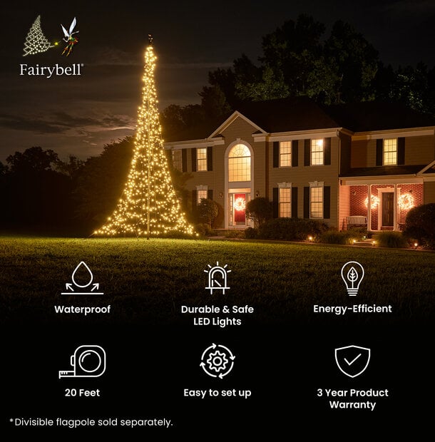 Fairybell | 20ft | 900 LED lights | Warm White