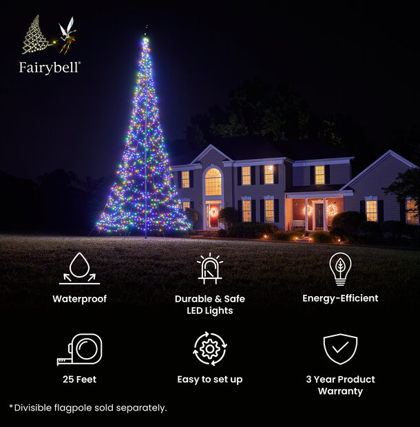 Fairybell | 25ft | 1,500 LED lights | Multicolor