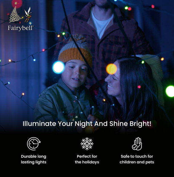 Fairybell | 25ft | 1,500 LED | Warm White/Red