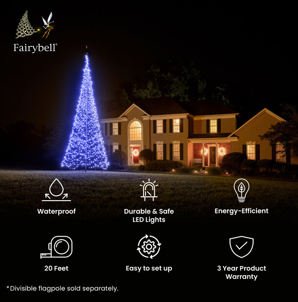 Fairybell | 20ft | 2,000 LED lights | Blue