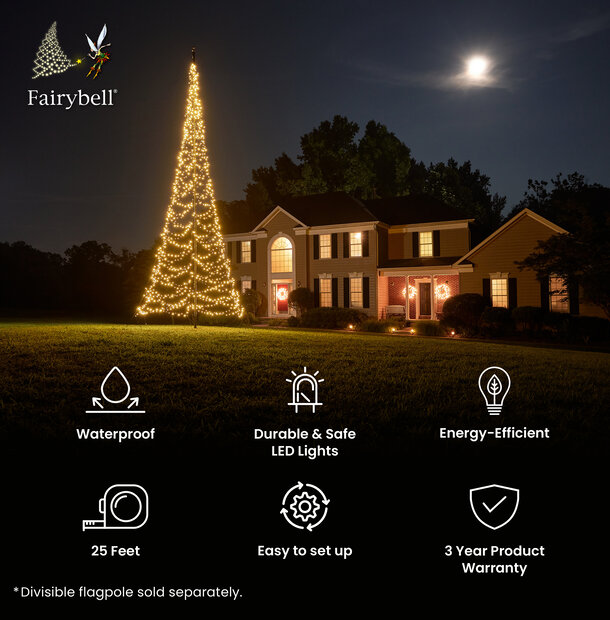 Fairybell | 25ft | 1,000 LED lights | Warm white