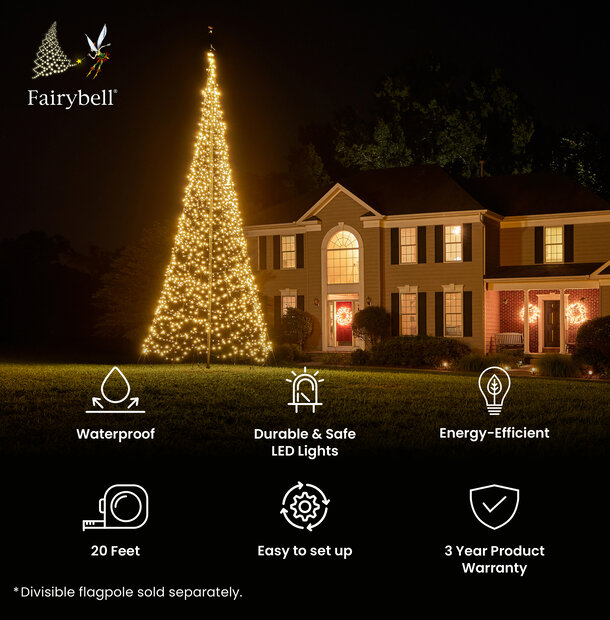 Fairybell | 20ft | 2,000 LED lights | Warm white