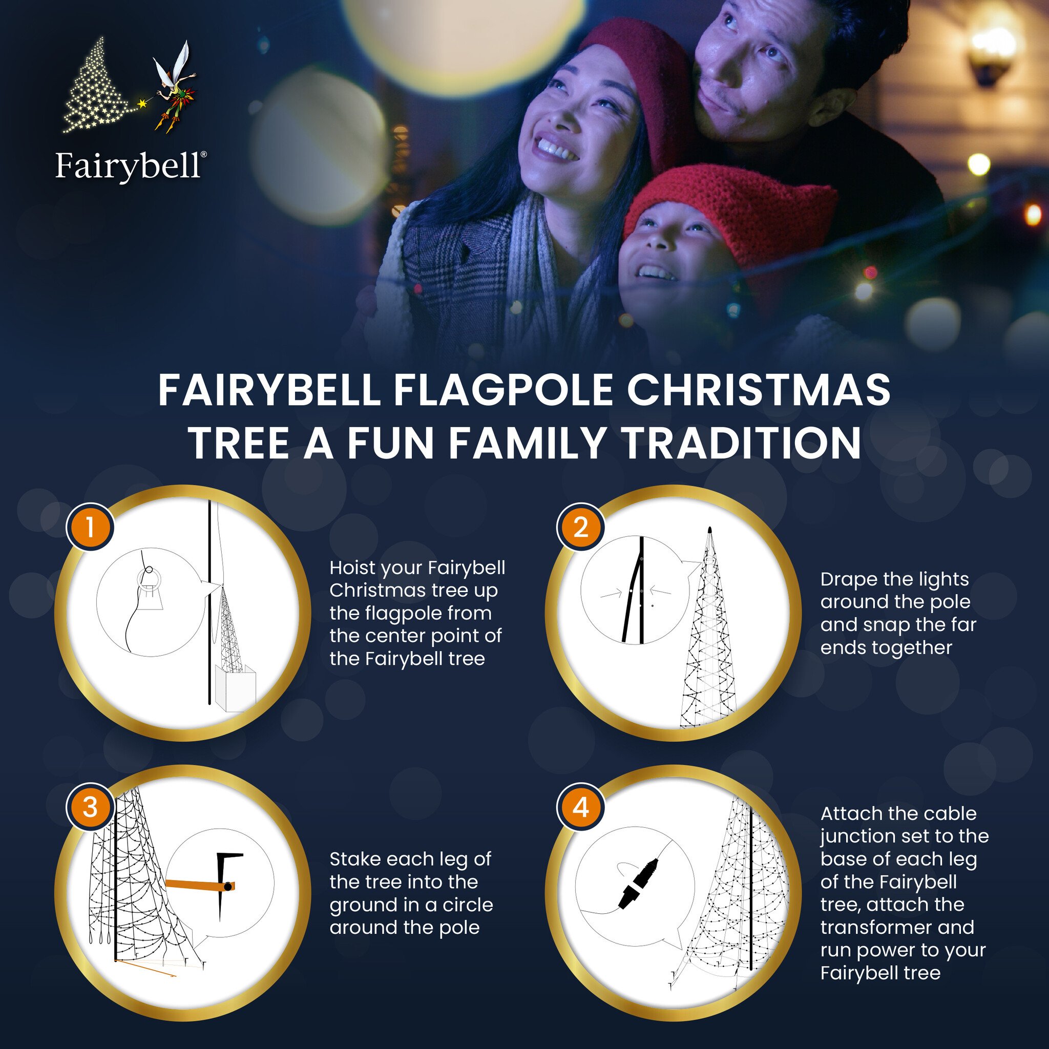 Fairybell sapin de Noël LED, 600cm, 2 000 LED