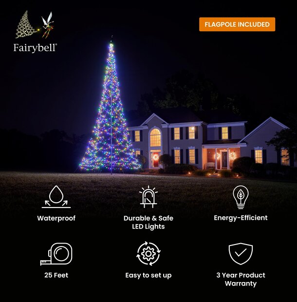 Fairybell | 25ft | 1,500 LED | Multicolor | Full package