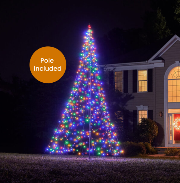 Fairybell | 13ft | 640 LED lights | Including pole | Multicolor