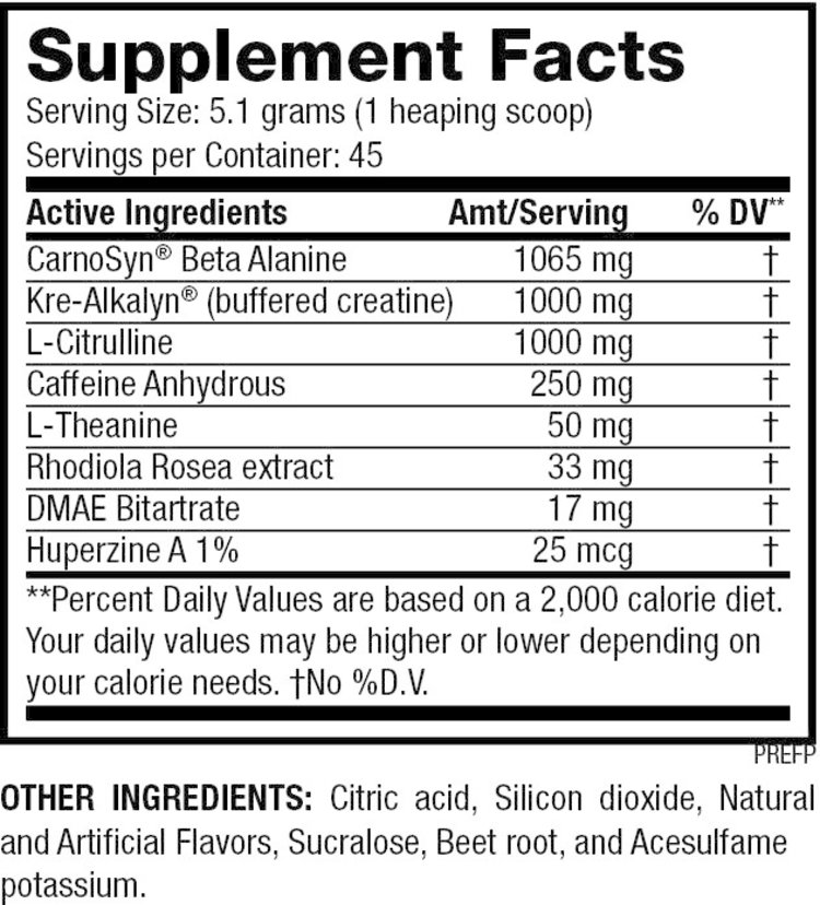 PreWorkout Fruit Punch