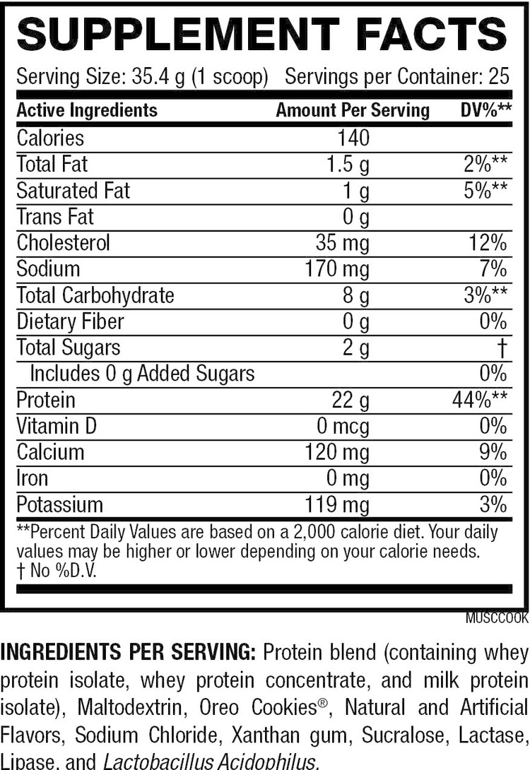 MuscleSculpt Cookies & Cream
