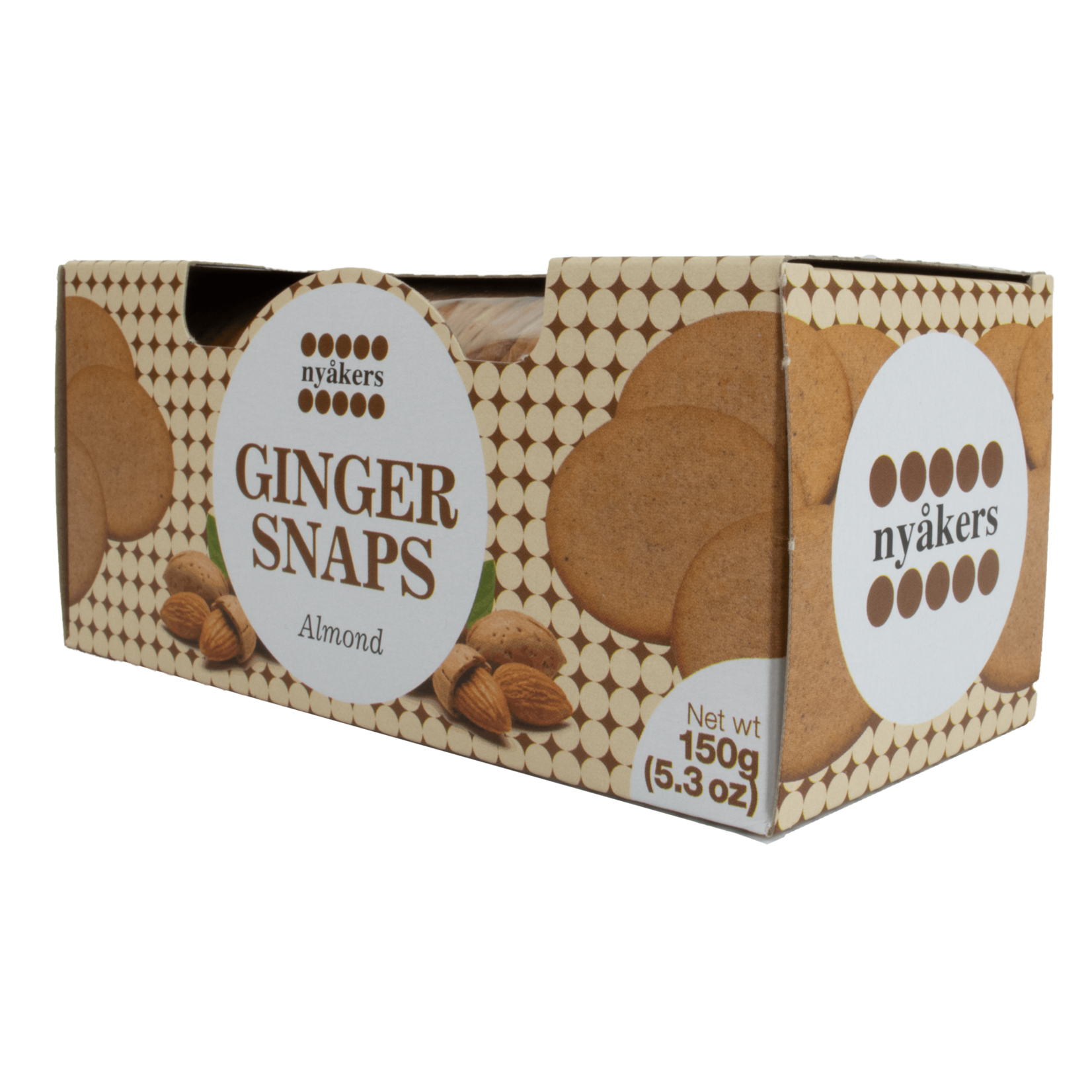 Nyakers Nyakers Ginger Snaps Almond 150g