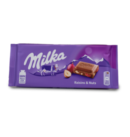 Milka Raisin & Nut Chocolate Bar 100g
