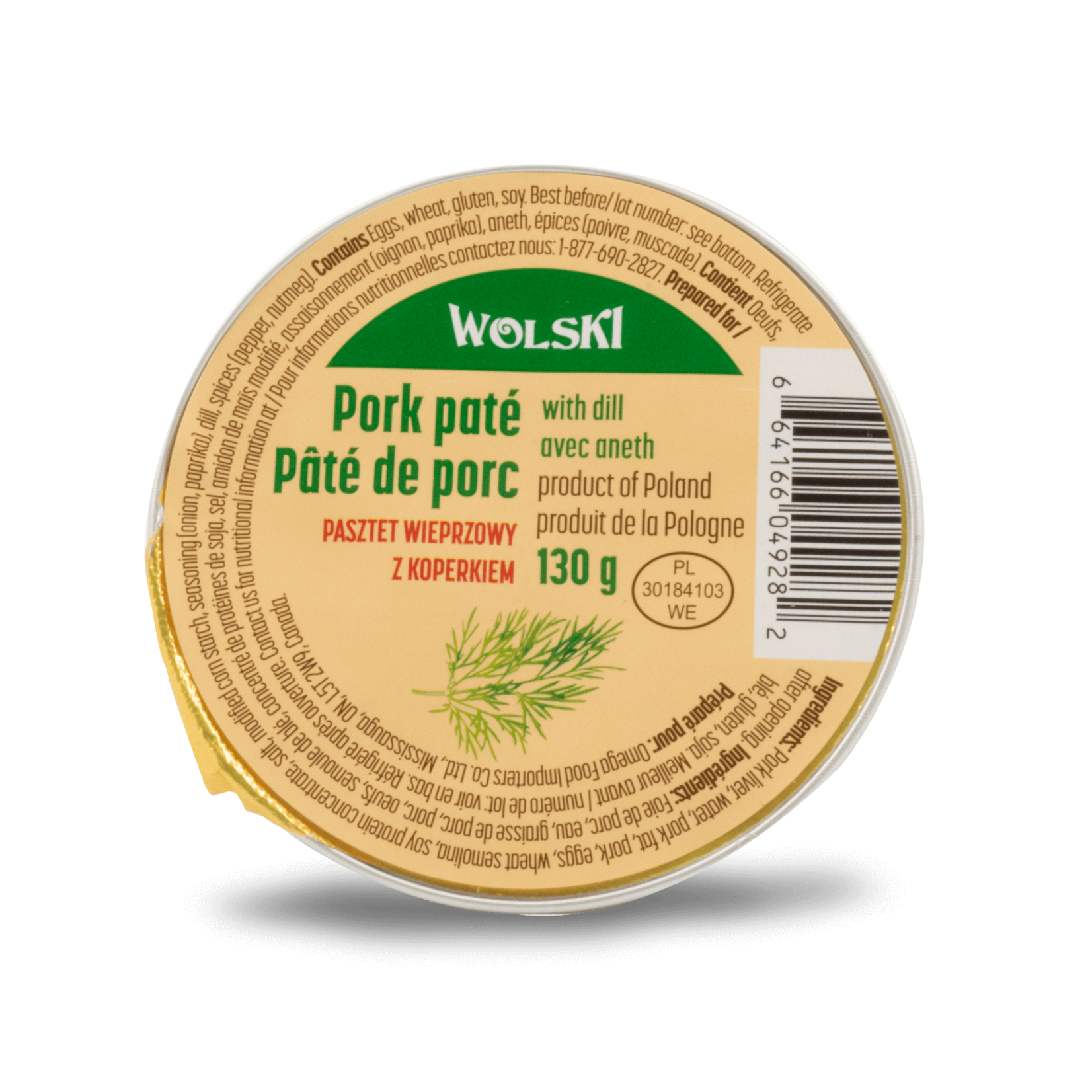Wolski Wolski Pork Pate - Dill 130g