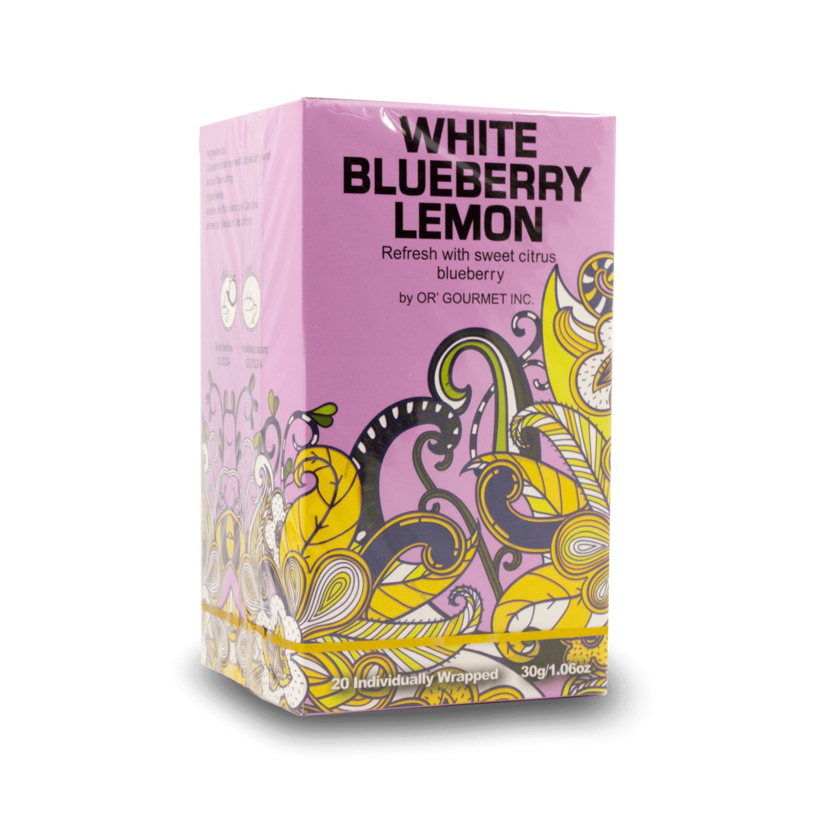 Earthteaze Earthteaze White Blueberry Lemon 20pk