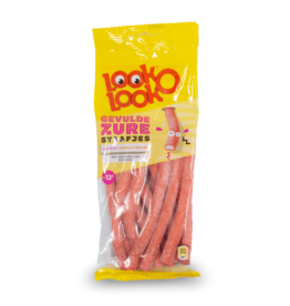 Look-O-Look Filled Sour Sticks - Strawberry Vanilla 125g