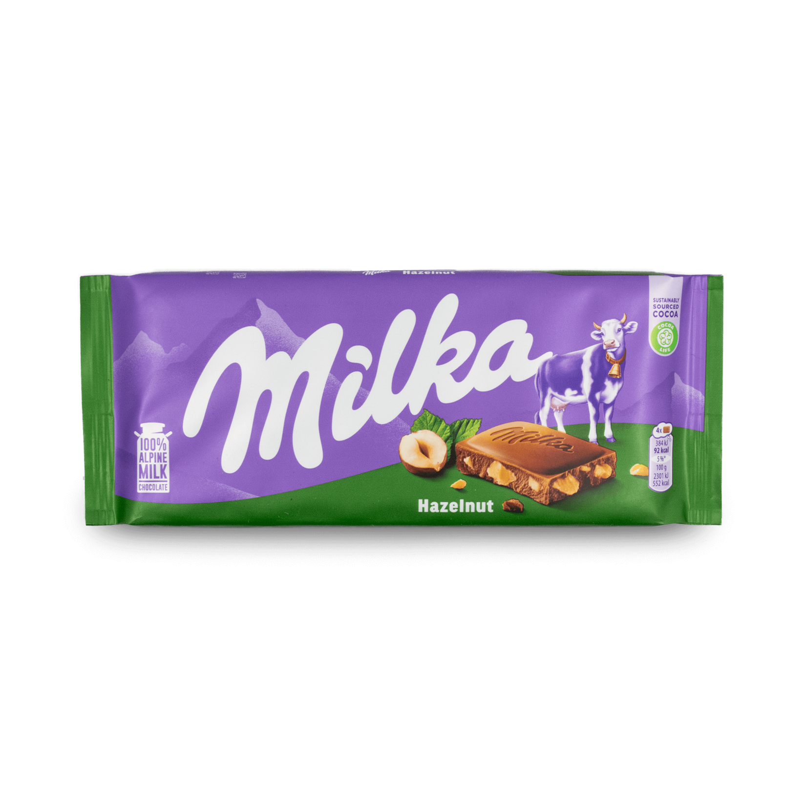 Milka Milka Whole Hazelnut Chocolate Bar 100g