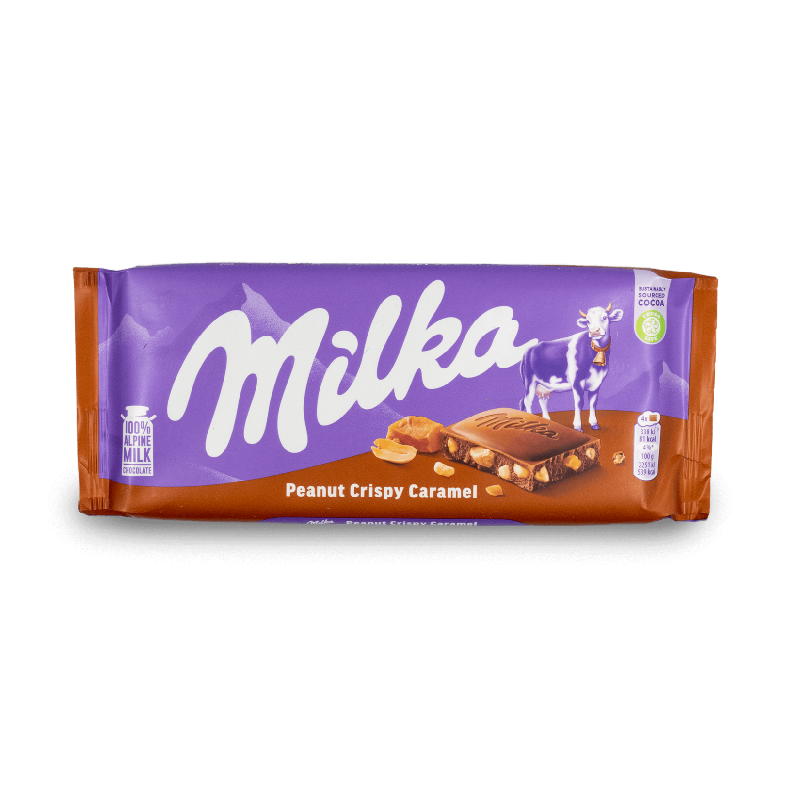 Milka Milka Peanut Crispy Chocolate Bar 100g