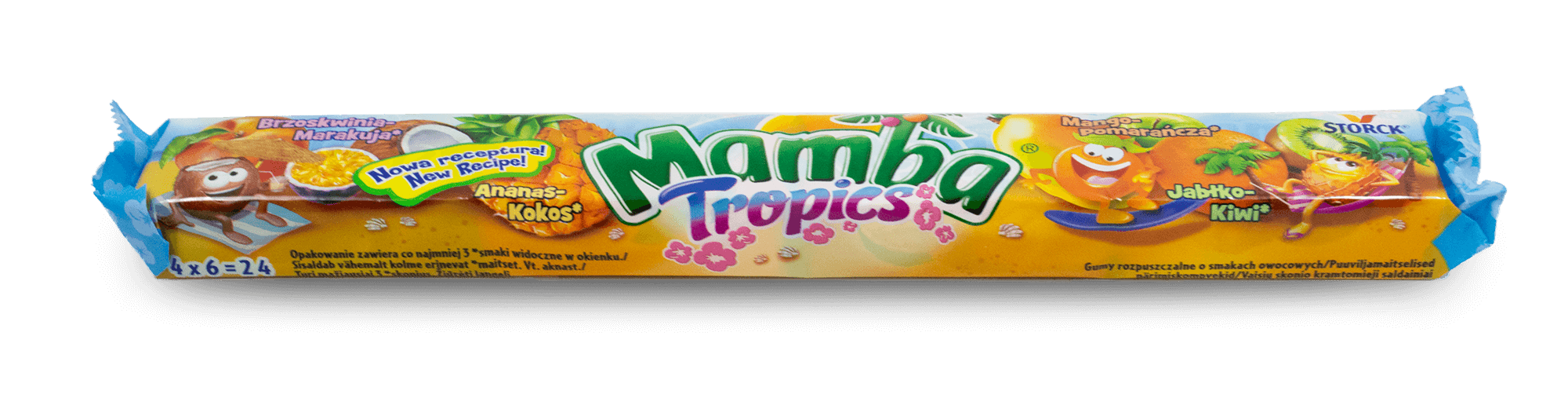 Mamba Tropical Fruit Candy 4x26.5g The Dutch Shop