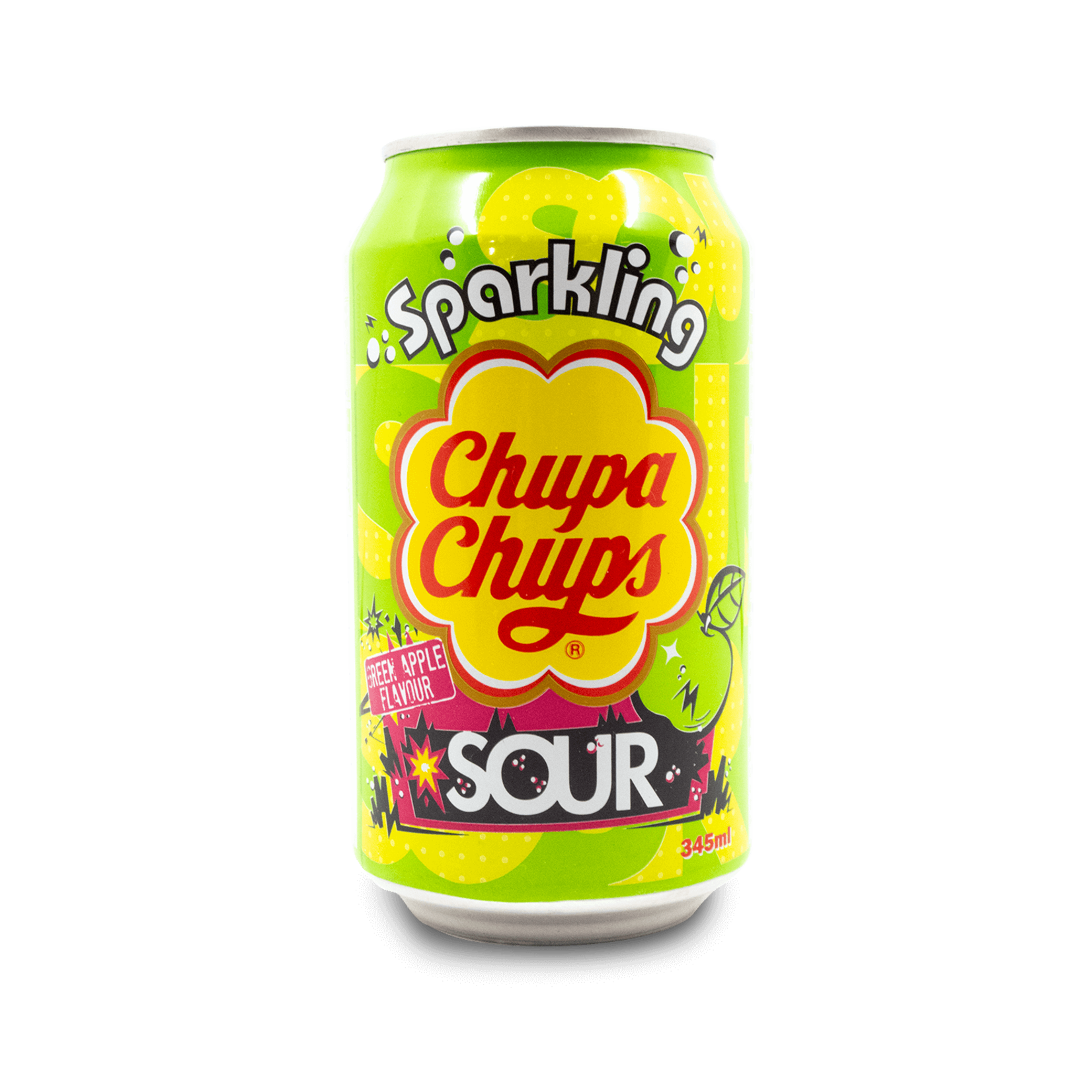 Chupa Chups Sparkling Sour Green Apple 345ml • Snackje