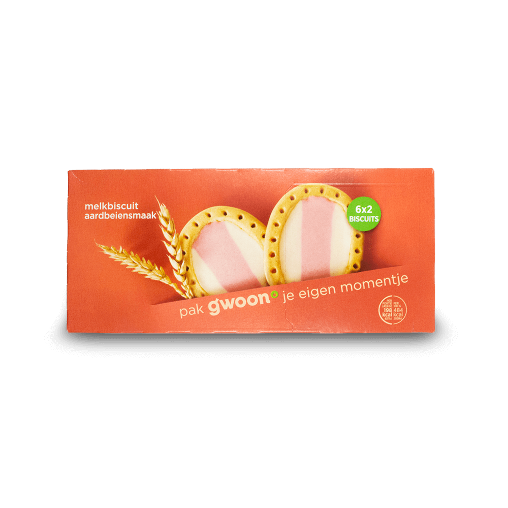 Gwoon Gwoon Melkbiscuit Strawberry 75g
