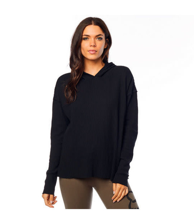 Fox WOMENS PULL ME OVER LS HOODY TOP [BLACK] L