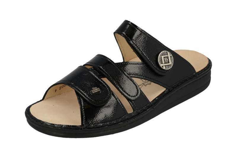 FINN COMFORT FINN COMFORT AGUEDA SANDAL BLACK PATENT