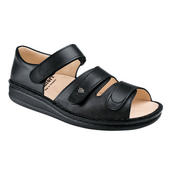 FINN COMFORT FINN COMFORT BALTRUM CLOSED HEEL SANDAL BLACK NAPPA