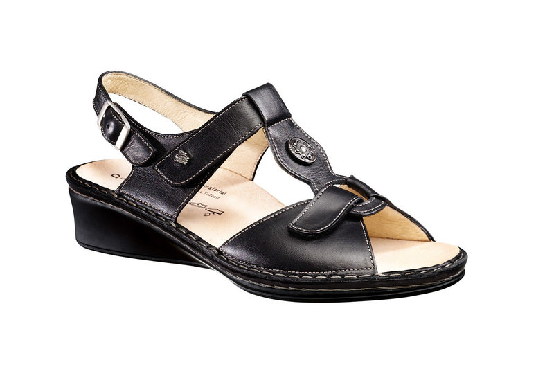 FINN COMFORT FINN COMFORT ADANA SANDAL BLACK NAPPA LEATHER