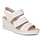 ECCO ECCO- SHAPE WEDGE PLATEAU SANDAL- WHITE TRENTO