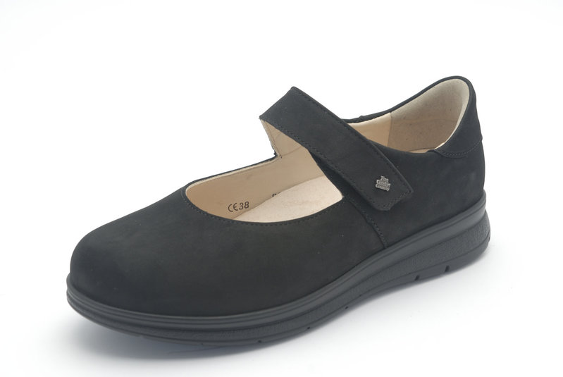 FINN COMFORT FINN COMFORT AUXERRE BLACK NUBUCK
