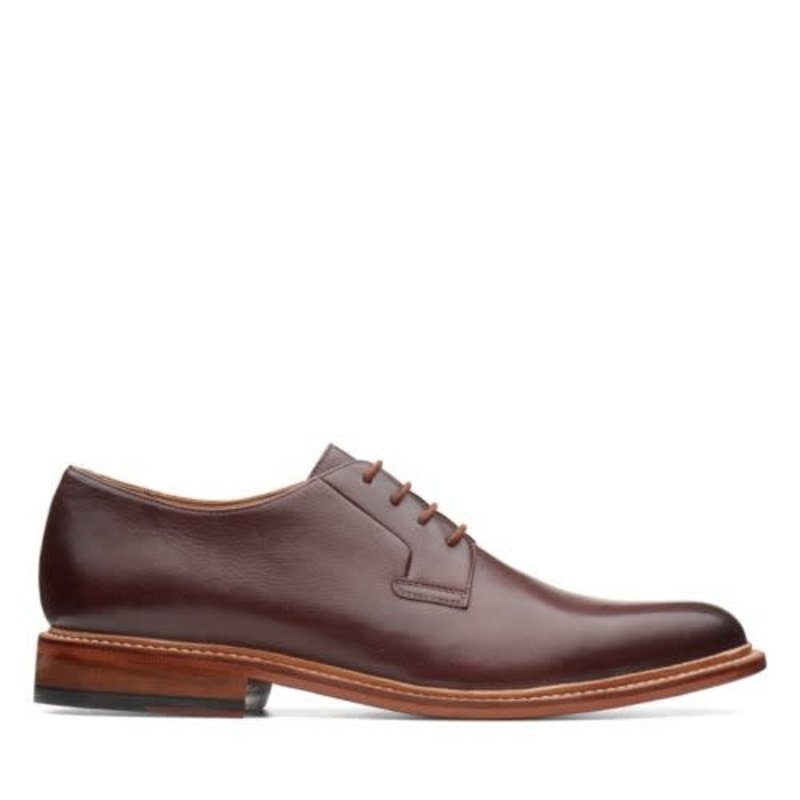 CLARKS CLARKS- NO 16 SOFT LOW- MAHOGANY LEATHER