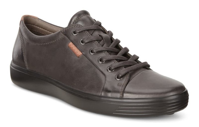 ECCO ECCO  SOFT 7 M SNEAKER LACE UP LICORICE SAMBAL LEATHER