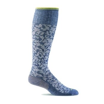 SOCKWELL SOCKWELL- DAMASK WOMENS- DENIM- 15-20 mmHg