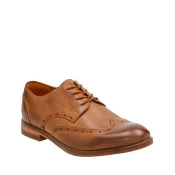 CLARKS CLARKS- EXTON BROGUE- TOBACCCO