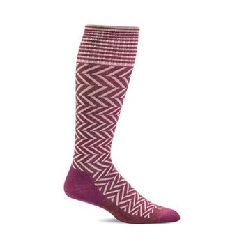 SOCKWELL SOCKWELL- CHEVRON- MULBERRY- 15-20 mmGh