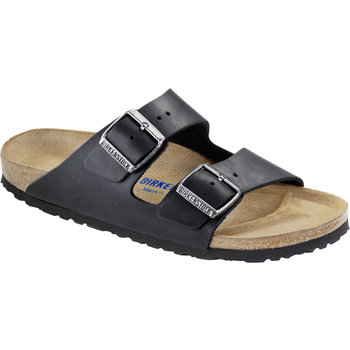 BIRKENSTOCK BIRKENSTOCK ARIZONA SOFT FOOTBED BLACK OILED LEATHER