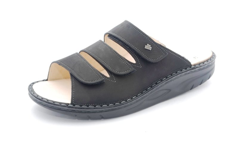 FINN COMFORT FINN COMFORT ANDROS SLIDE ROCKER SANDAL BLACK NURI