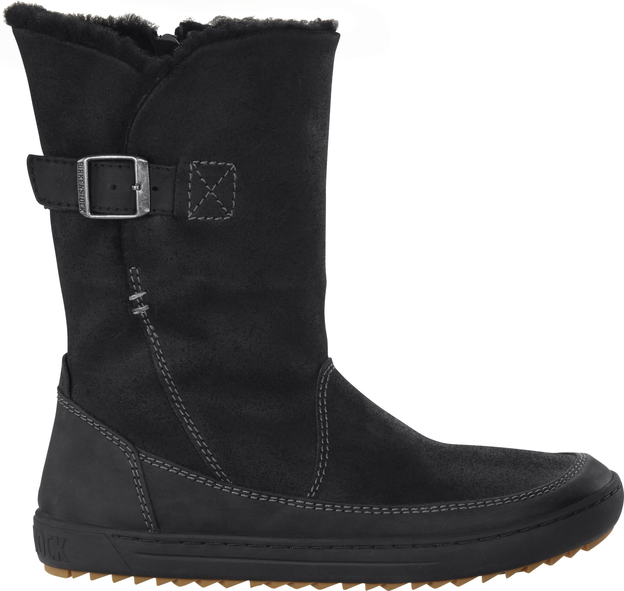 BIRKENSTOCK BIRKENSTOCK WOODBURY BLACK SUEDE/SHEEPSKIN Foot Sensation