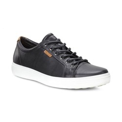 ECCO ECCO SOFT 7 M SNEAKER LACE UP BLACK DROID LEATHER