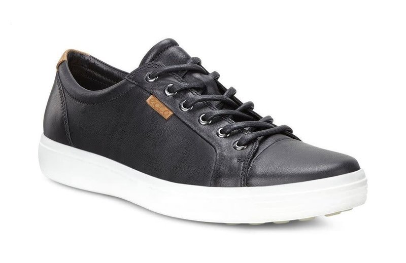 ECCO ECCO SOFT 7 M SNEAKER LACE UP BLACK DROID LEATHER