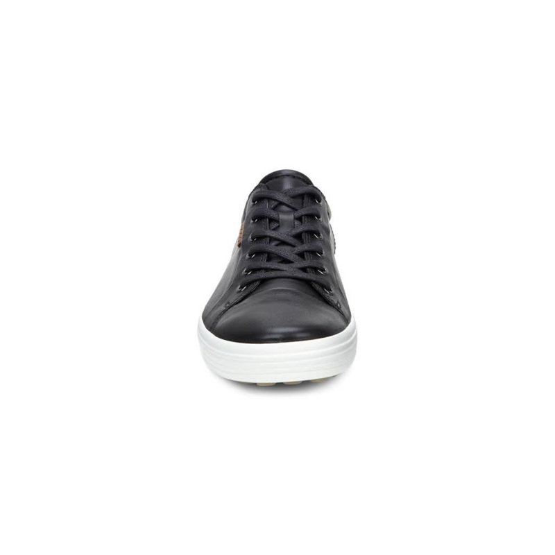 ECCO ECCO SOFT 7 M SNEAKER LACE UP BLACK DROID LEATHER