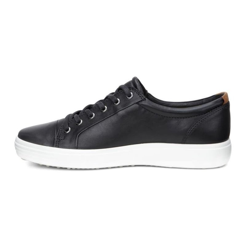 ECCO ECCO SOFT 7 M SNEAKER LACE UP BLACK DROID LEATHER