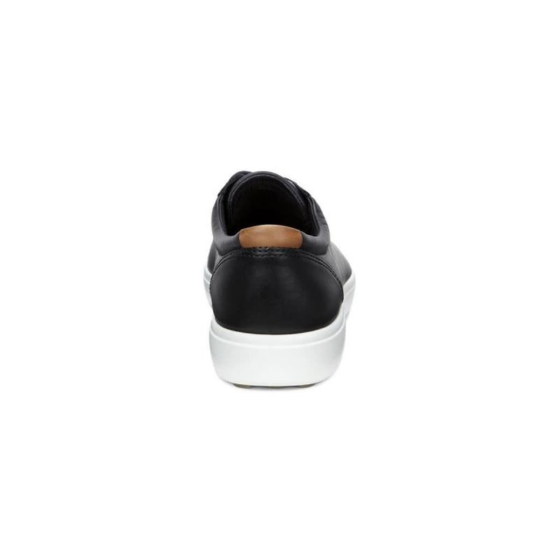 ECCO ECCO SOFT 7 M SNEAKER LACE UP BLACK DROID LEATHER