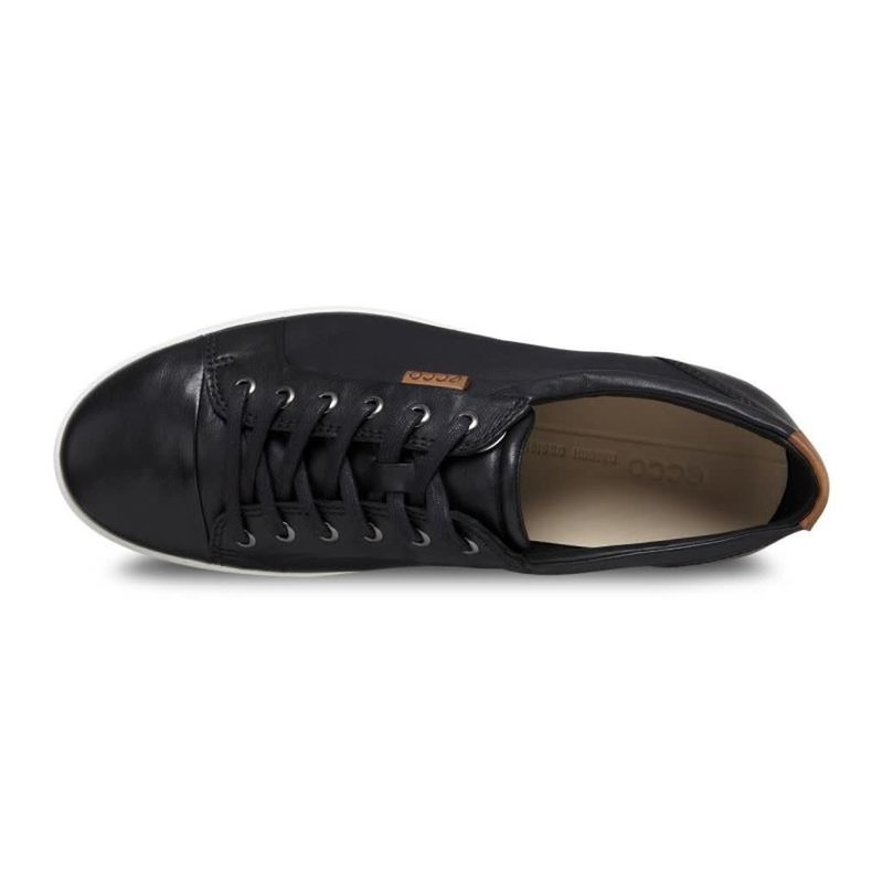 ECCO ECCO SOFT 7 M SNEAKER LACE UP BLACK DROID LEATHER
