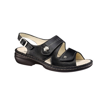 FINN COMFORT FINN COMFORT MILOS SANDAL BLACK NAPPA