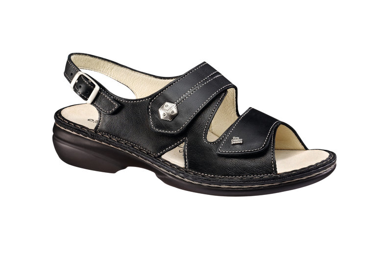 FINN COMFORT FINN COMFORT MILOS SANDAL BLACK NAPPA